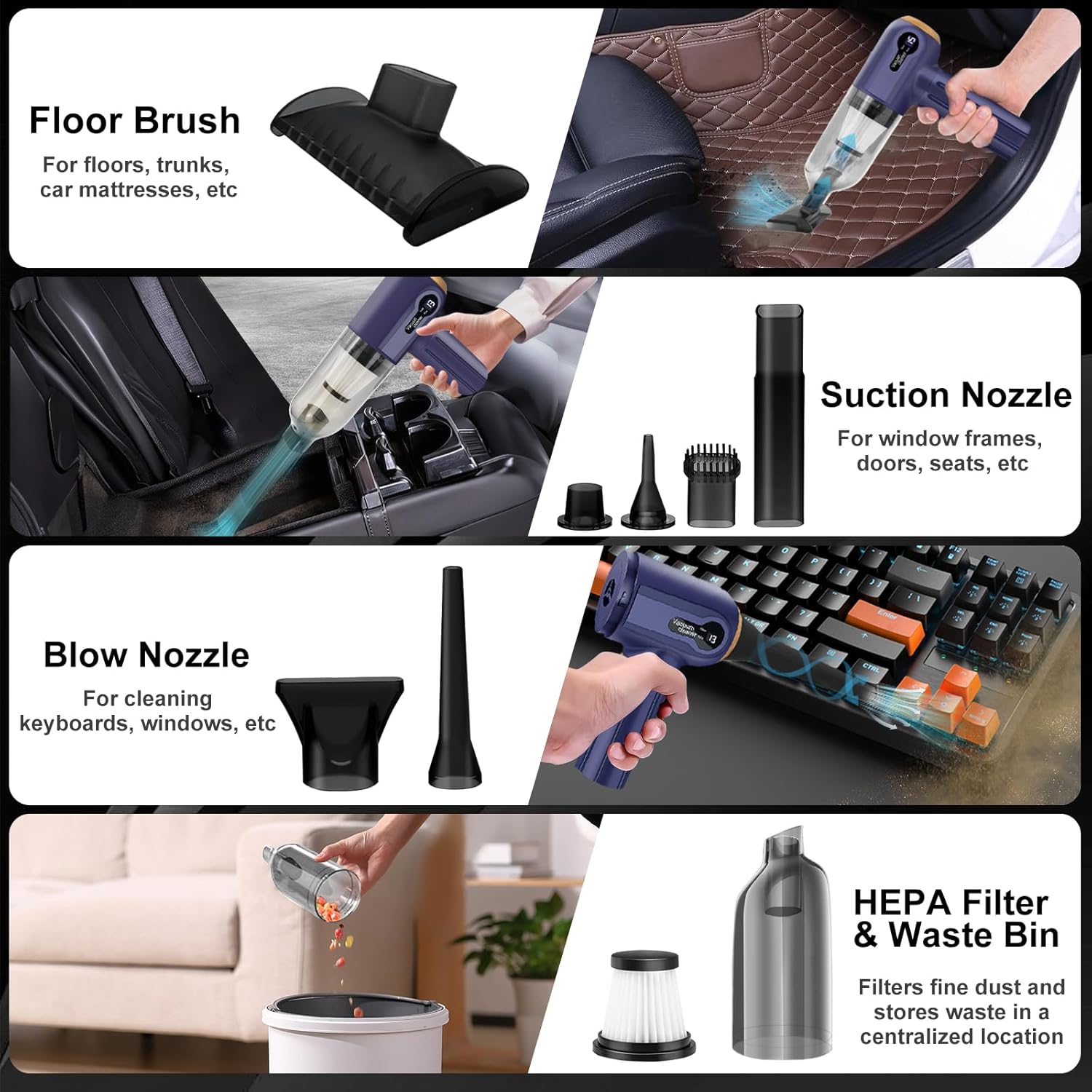 Aspirateur à main sans fil Ledeak