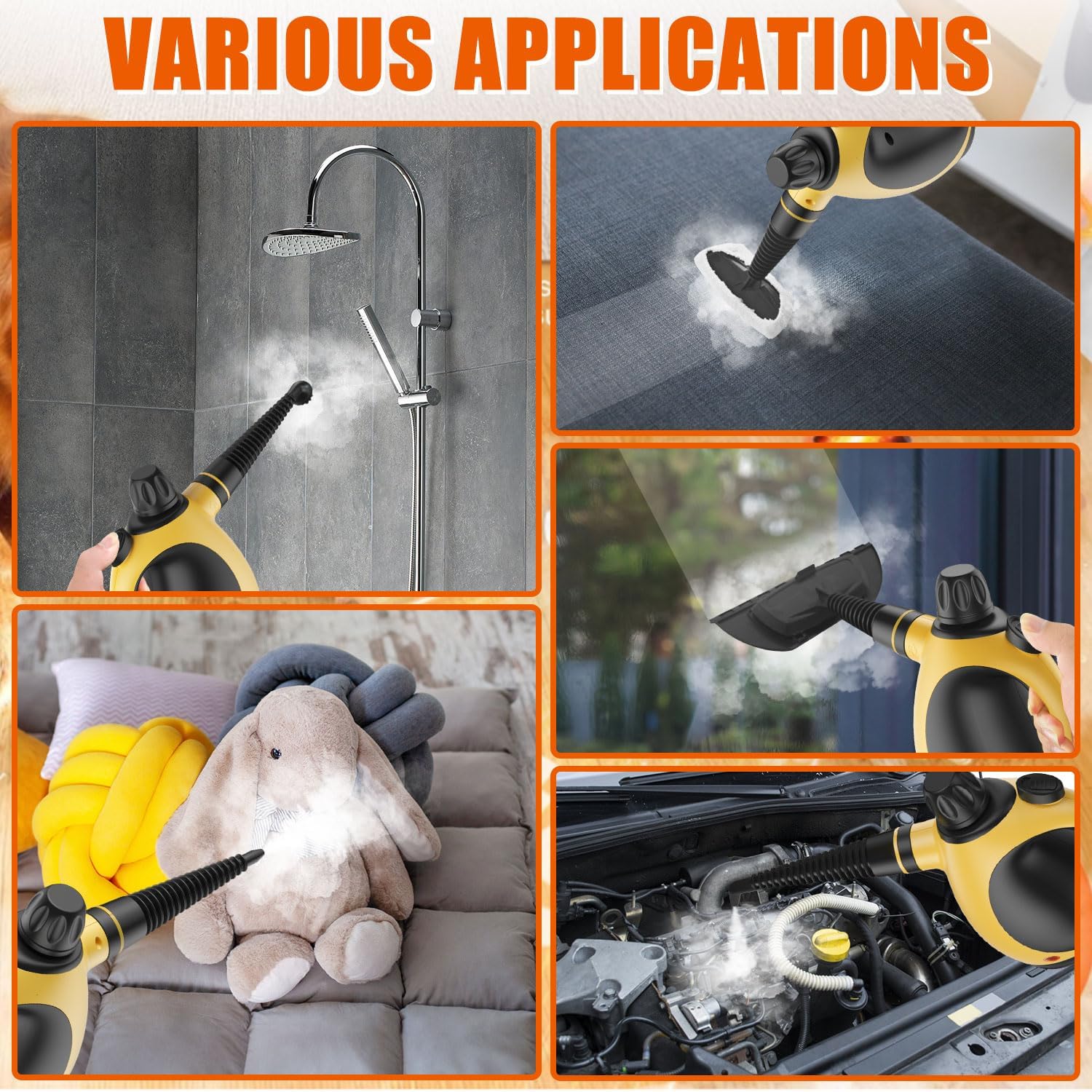 Nettoyeur vapeur portable multifonction